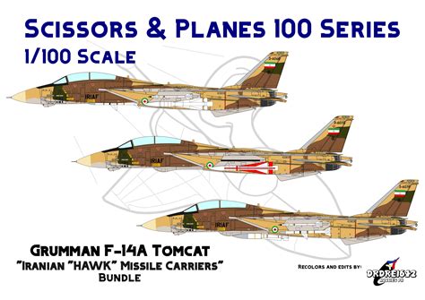 1 100 Scale F 14A Tomcat Amp Quot Iranian Hawk Missile Carriers Amp Quot Bundle Paper