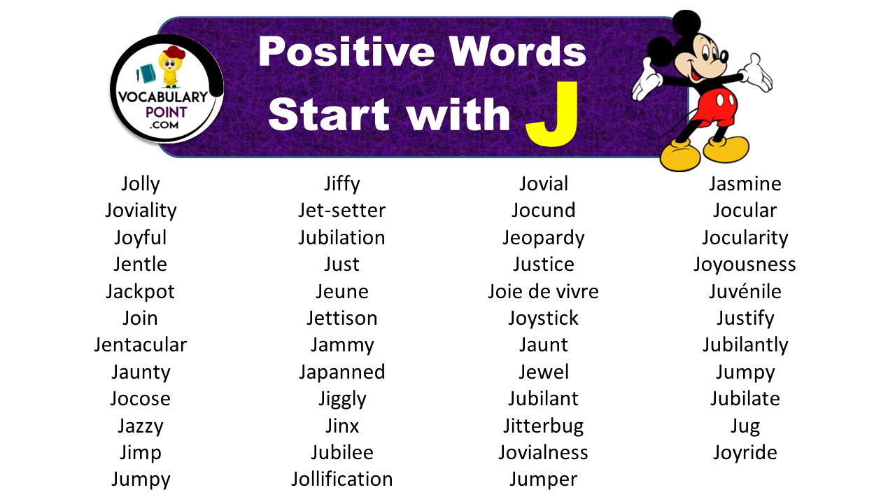 11 Words End With J For Better Vocabulary - Campus SDH