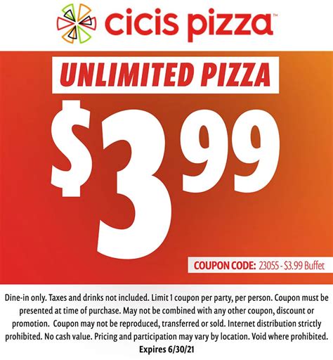 12 Cicis Pizza Coupons For A Tasty Treat