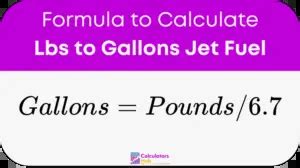 12 Jet Fuel Pounds To Gallons Made Easy Campus SDH