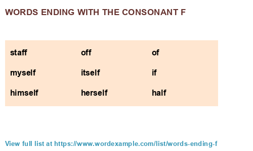 12+ Words Ending In F For Better Writing