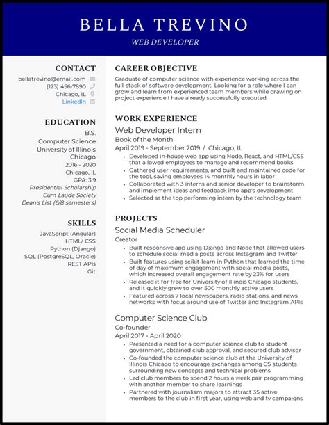 19 Computer Science Cs Resume Examples Templates