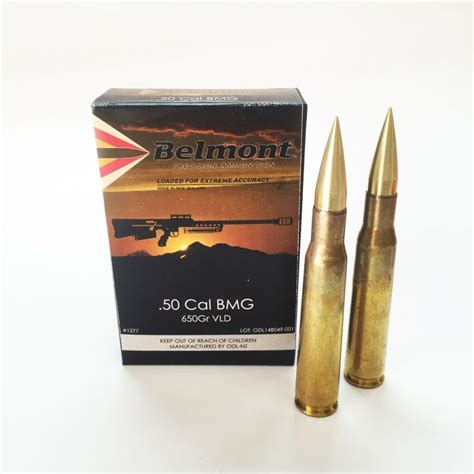 50 Cal Bmg 650Gr Vld Woodleigh Projectile 10 Rounds Belmont