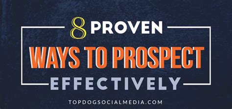 8 Proven Ways To Prospect More Effectively Infographic