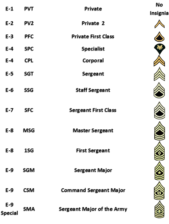 All Military Rank Structure