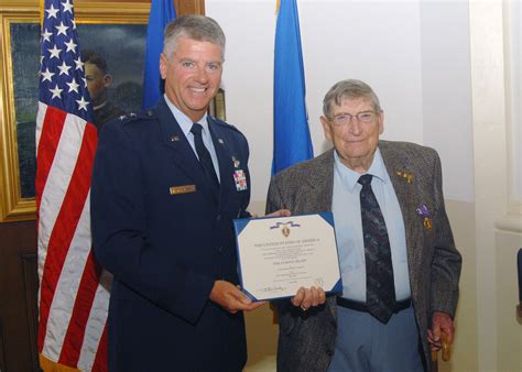 B 24 Gunner Receives Purple Heart For Heroism In Ww Ii U S Air Force