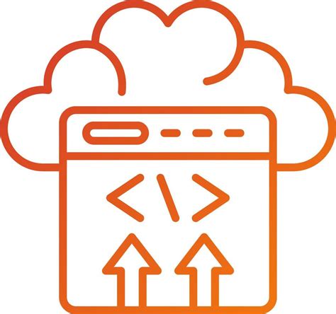 Cloud Deployment Icon Style 21655545 Vector Art At Vecteezy