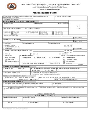 Coast Guard Job Application Form