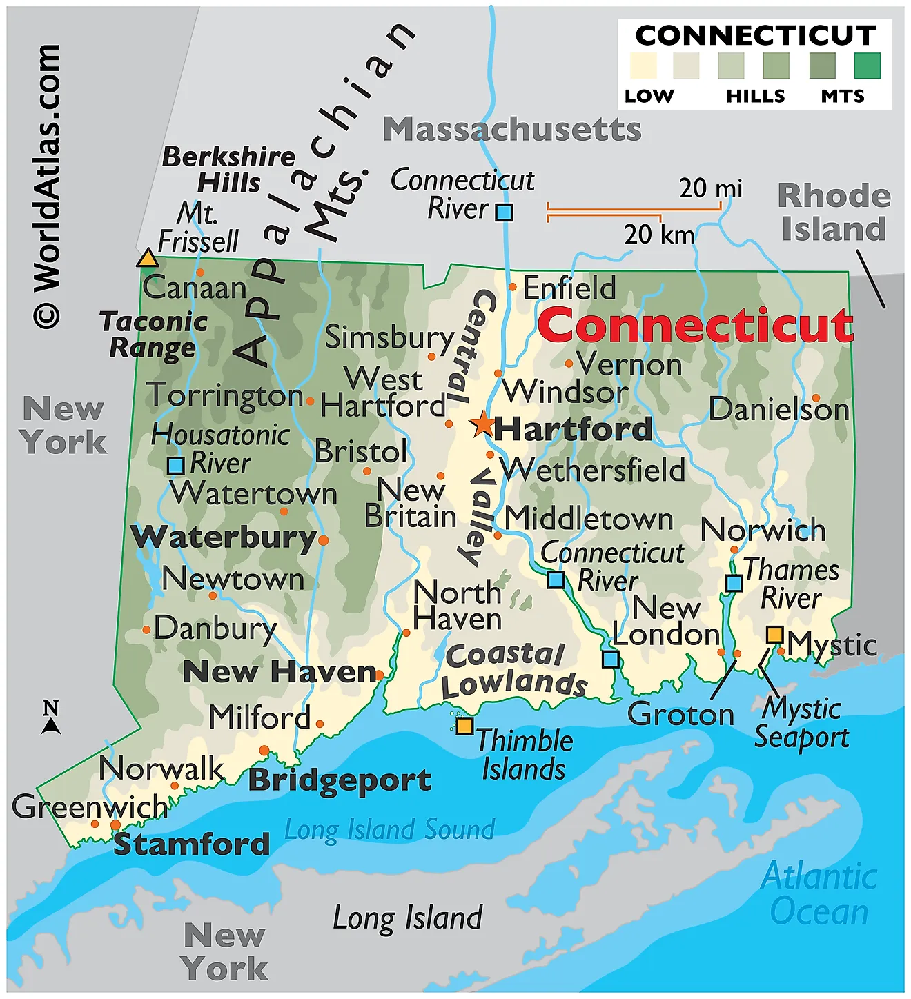 Connecticut Maps Facts World Atlas