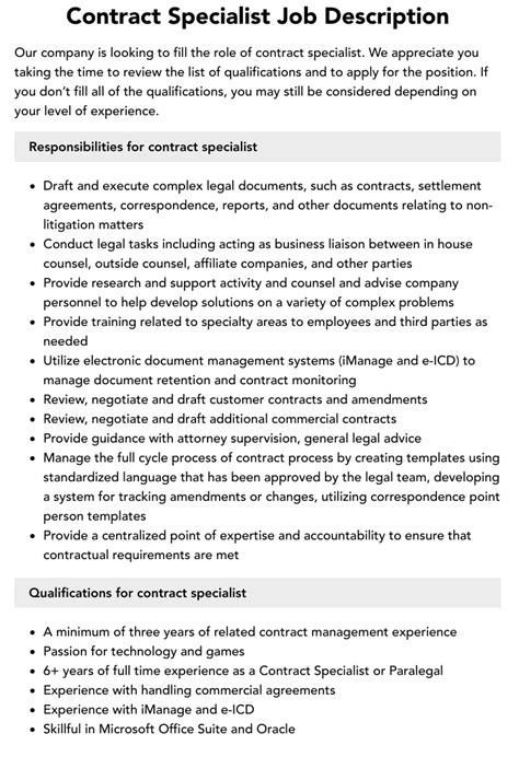 Contract Specialist Job: Mastering Key Duties And Responsibilities