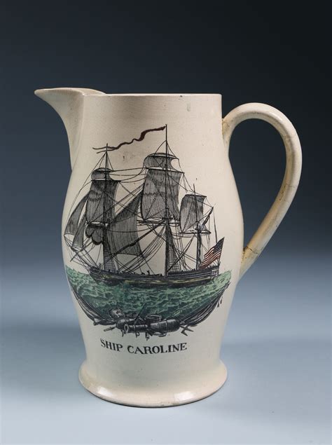 Creamware Liverpool Jug Creamware Liverpool Jug Of The American Ship