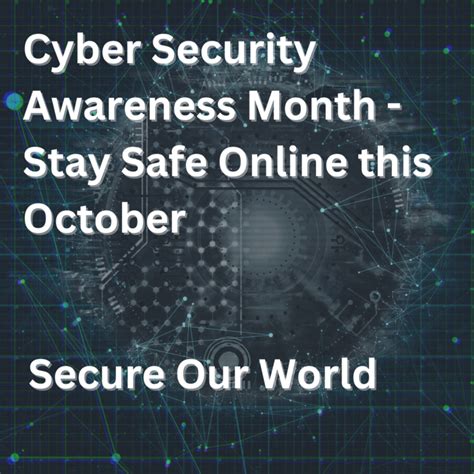 Cybersecurity Awareness Month Secure Our World Niagara Falls Air