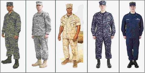 Different Military Branch Uniforms