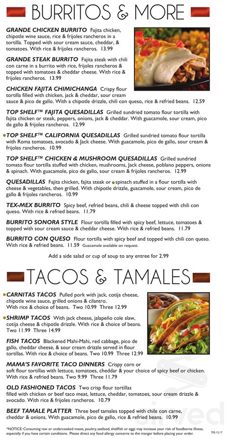 El Chico Menu - Campus SDH