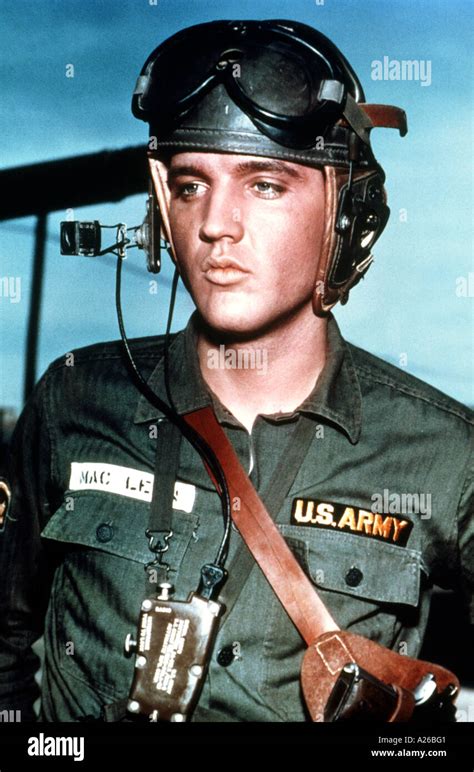 Elvis Presley During His Military Service At A Us Army Base In Stock