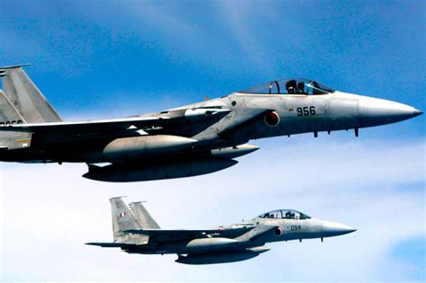 File Two Japan Air Self Defense Force F 15 Jets Jpg Wikimedia Commons