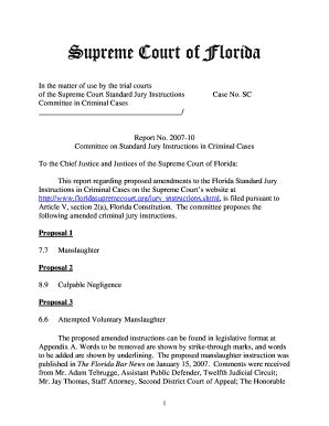 Fillable Online Floridasupremecourt Standard Jury Instructions