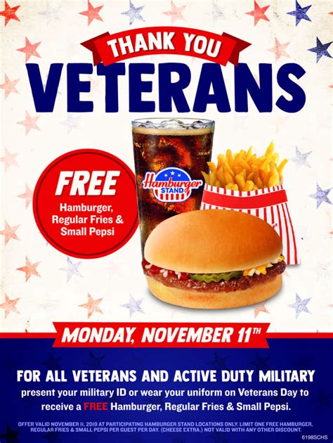 Free Meals Veterans Day