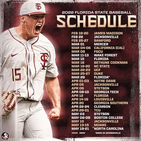 Fsu Baseball Guide: Full Season Schedule Inside