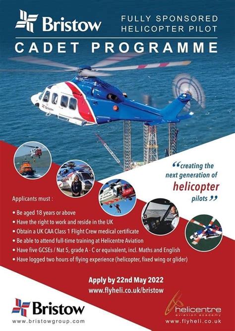 Fully Sponsored Helicopter Pilot Cadet Programme At Helicentre Aviation