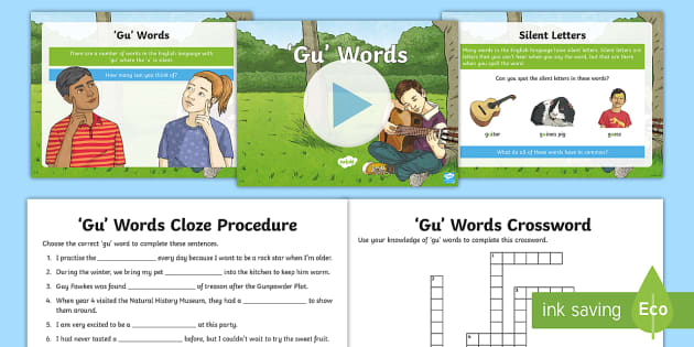 Gu Words Activity Pack Teacher Made Twinkl