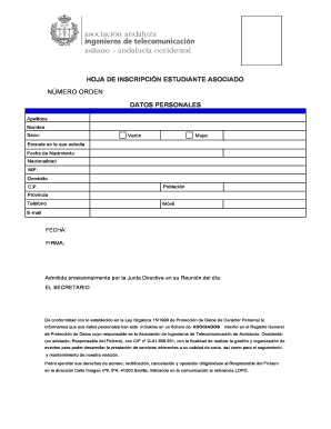 Hoja De Datos Estudiante X Solicitud De Inscripci N O Reinscripci N