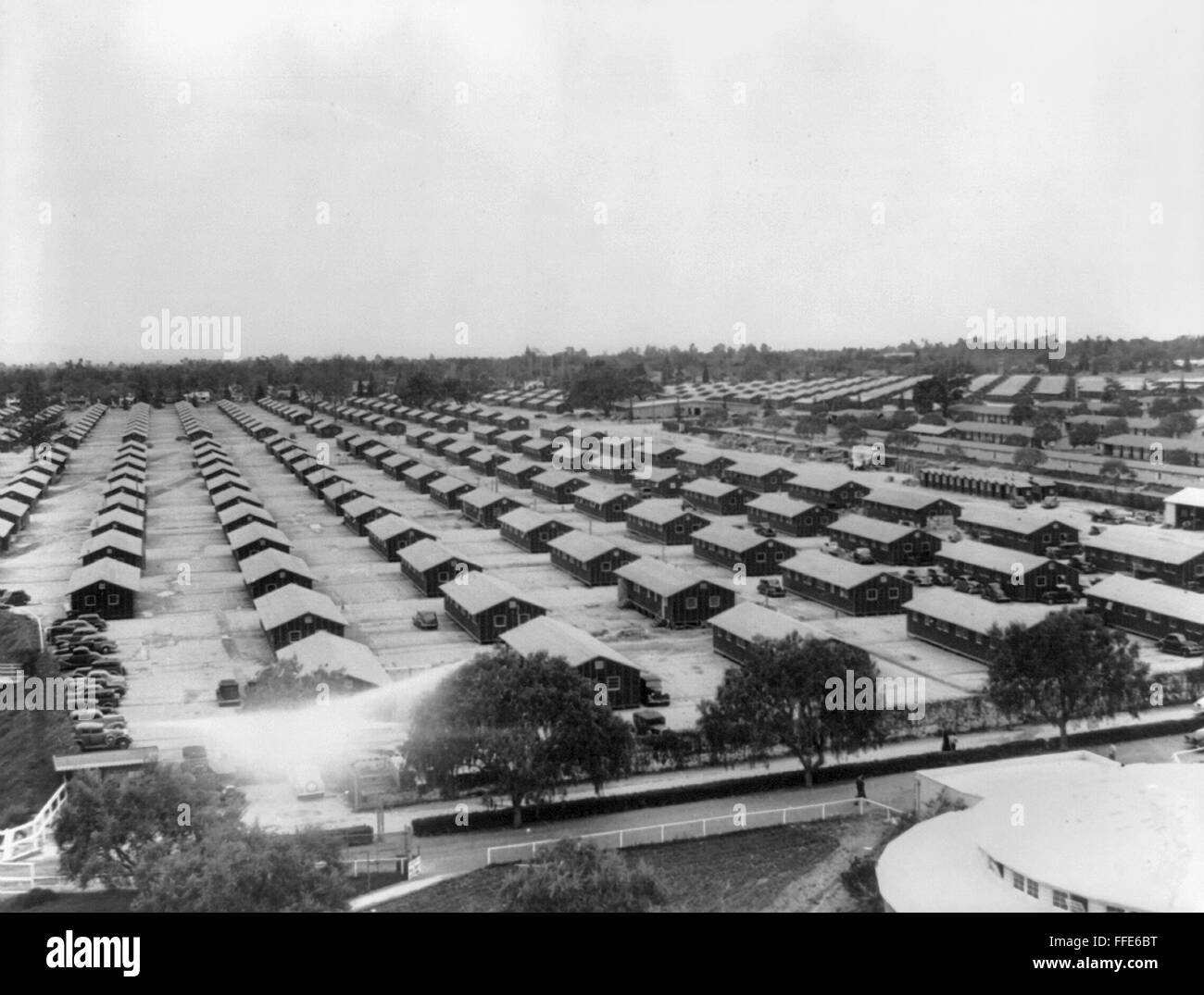 Japanese Internment 1942 Nview Of The Barracks At The Santa Anita