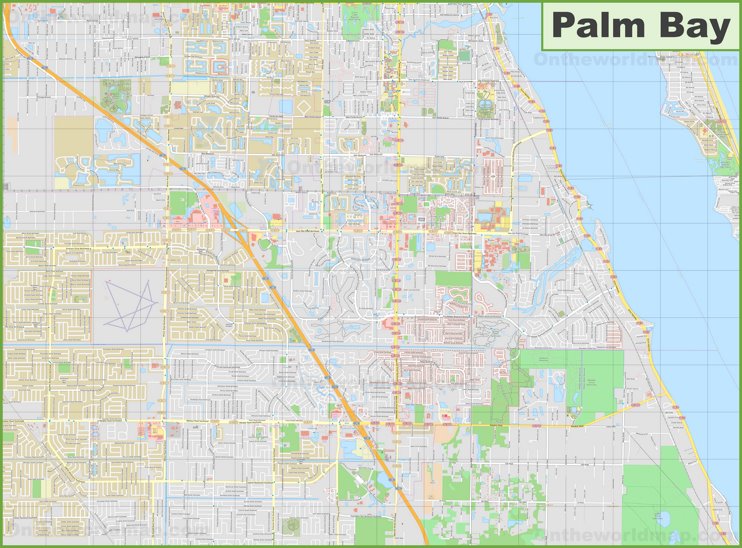 Large Detailed Map Of Palm Bay