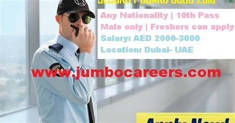 Latest 10Th Pass Security Guards Job Openings For Dubai With Free Visa