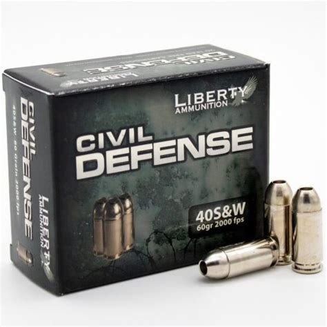 Liberty Civil Defense 40 Smith Wesson 60 Grains 2000 Feet Per