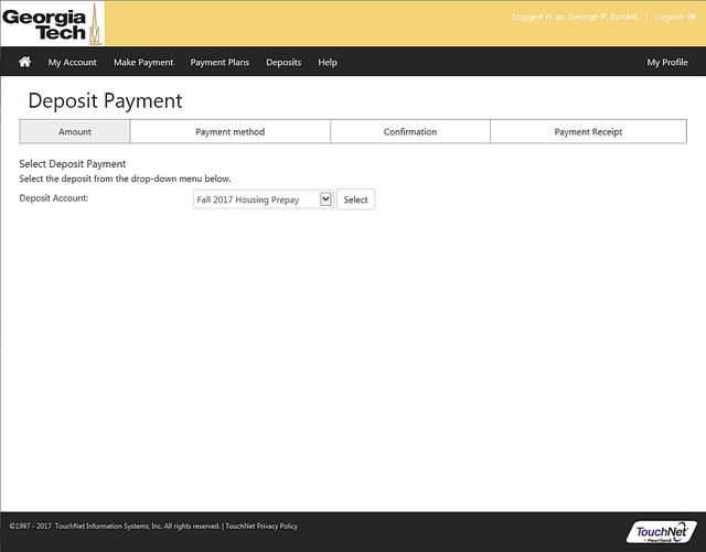 Login Payment Instructions Bursar