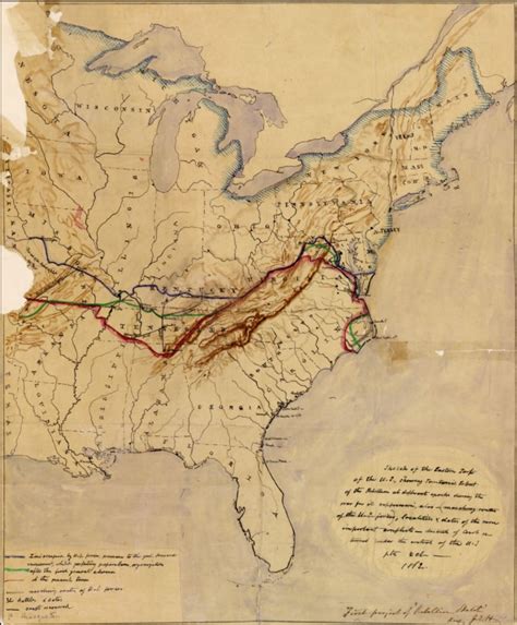 Map Of The Union And Confederate Holdings In The East 1862 Map