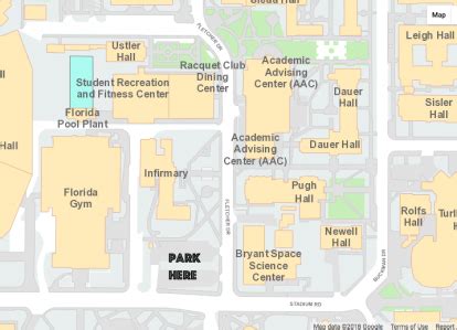 Map Of Uf Parking University Writing Program