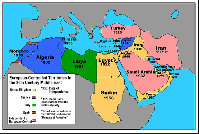 Middle East Map 1945