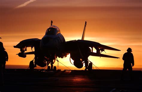 Military Jet Fighter Aircraft Carrier Sundown 4K Hd Wallpaper