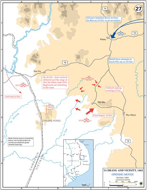 Military Map Of La Drang