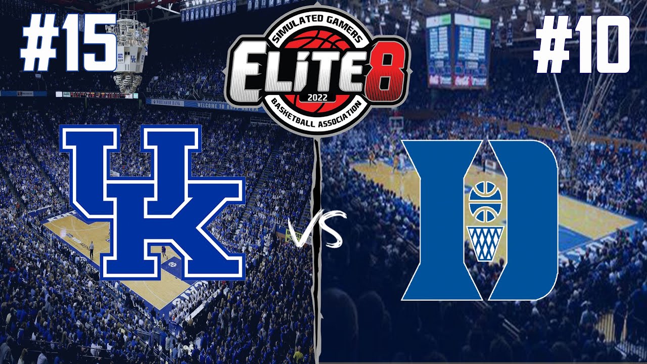 Ncaa Elite 8 10 Duke Vs 15 Kentucky Nba2k22 Esports Ncaa 2K