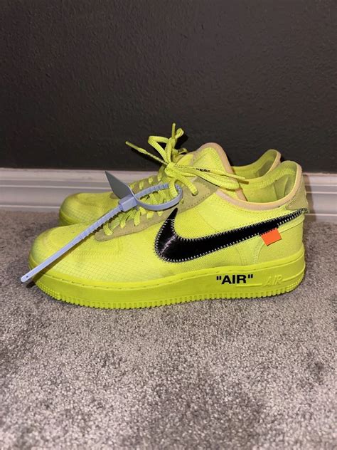 Neon Green Off White Air Forces Sale Bellvalefarms Com