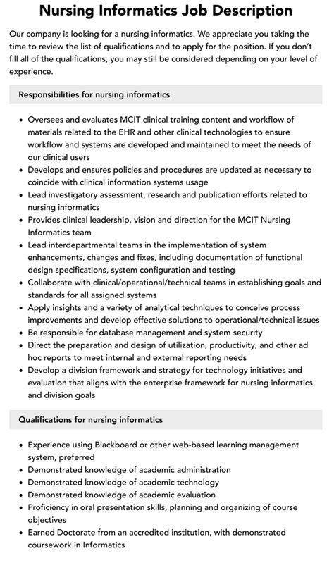 Nursing Informatics Jobs