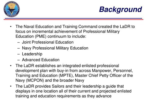 Ppt Learning Development Roadmap Ladr For Enlisted Sailors