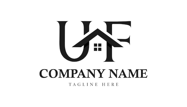 Premium Vector Uf Real Estate Home Or House Letter Logo Design Template