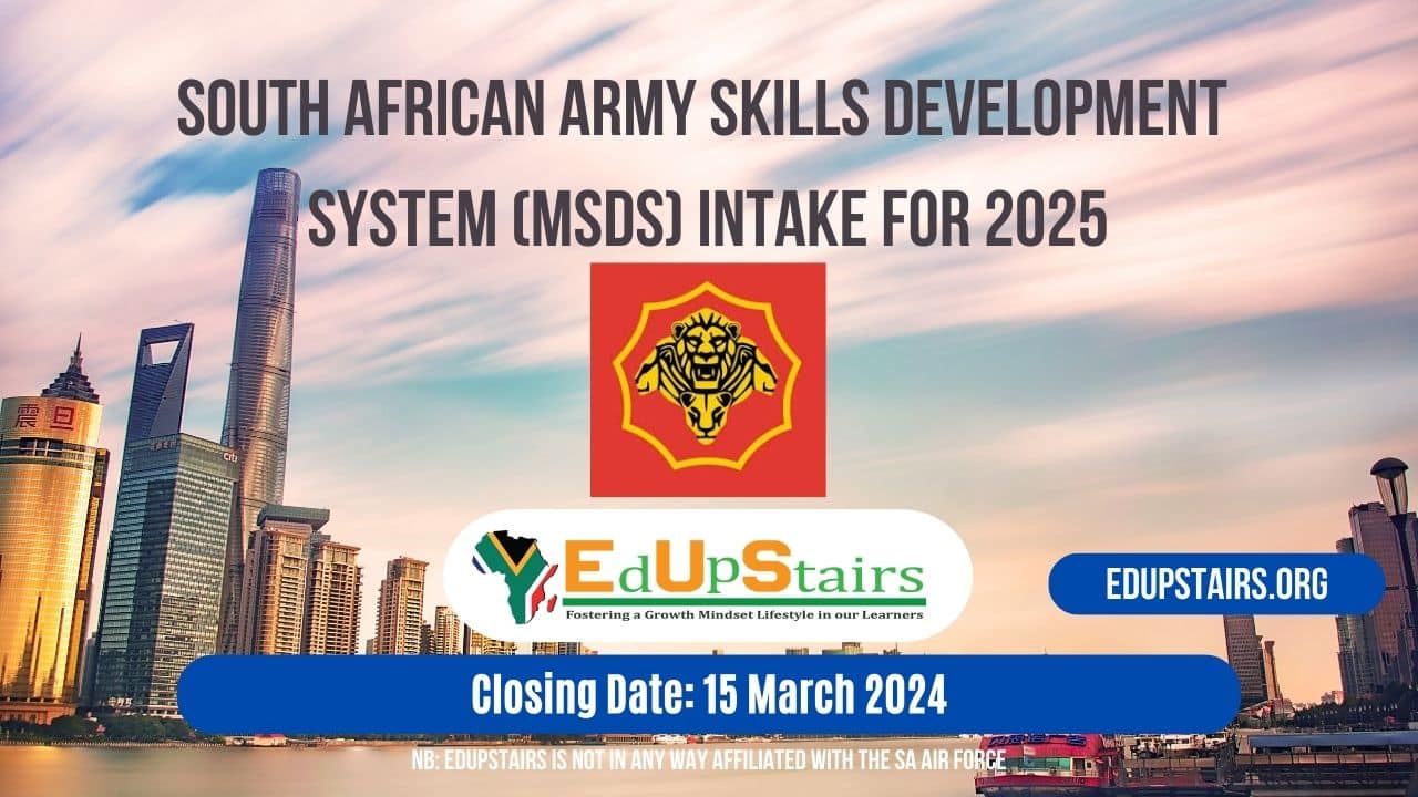 South African Army Military Skills Development System Msds Intake For