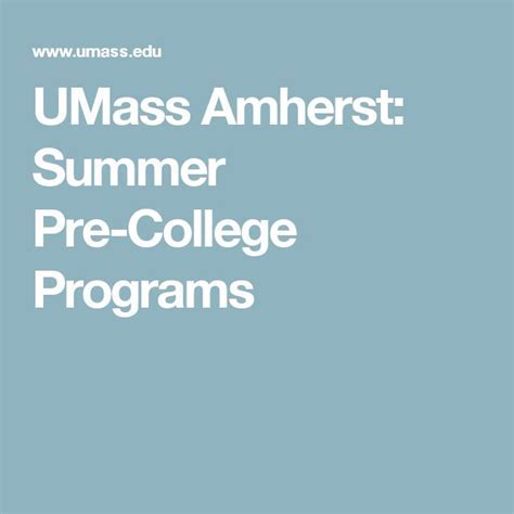 Summer Classes Umass