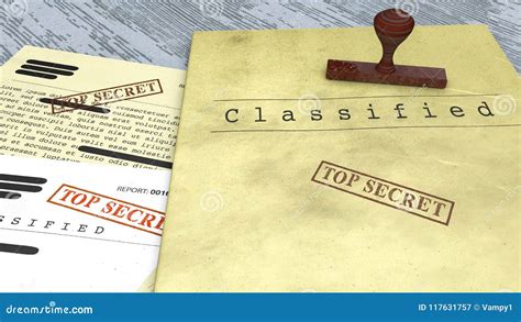 Top Secret Document Stamp Declassified Confidential Information