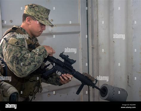 U S Navy Gunner S Mate Seaman Sam Loya Assigned To Coastal Riverine