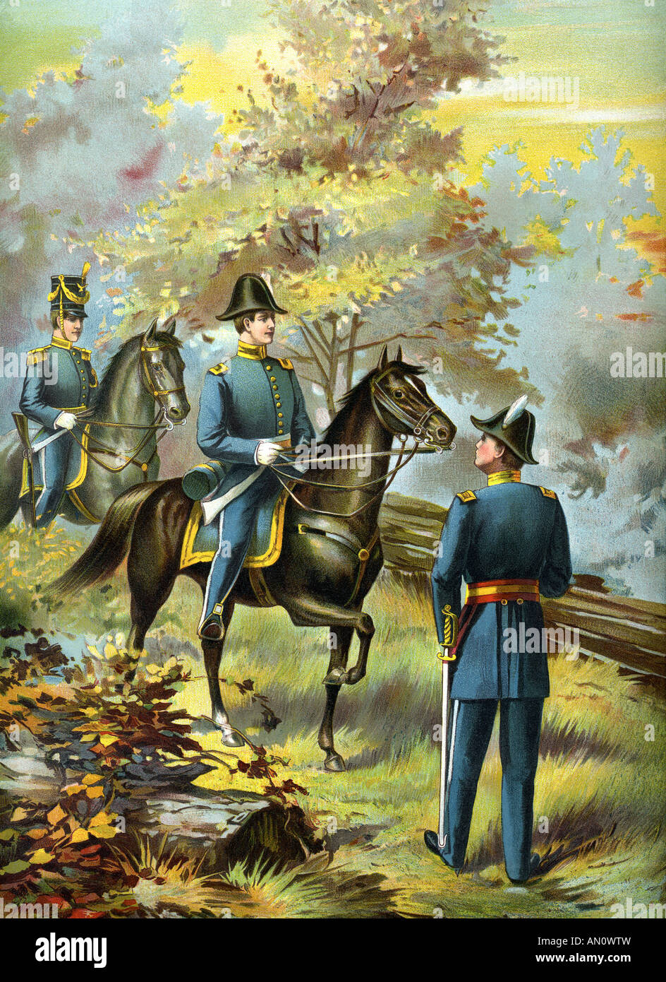 United States Army General Officers In Uniform In 1835 Stock Photo Alamy