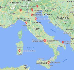 Us Military Bases Italy Map - Campus SDH