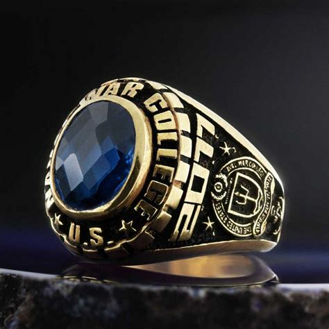 Us Naval War College Ring Silver Custom College Class Ring Etsy