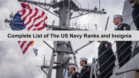 Us Navy Ranks Amp Insignia Check Complete List In Order