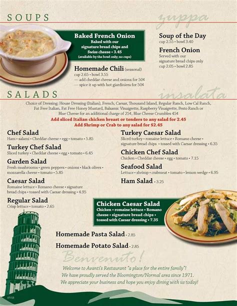 What's On Olive Garden Bloomington Il Menu?